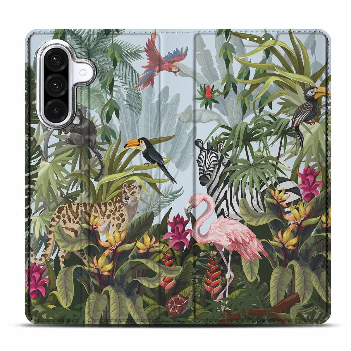 Samsung Galaxy A56 A36 Hoesje maken Jungle design voorkant