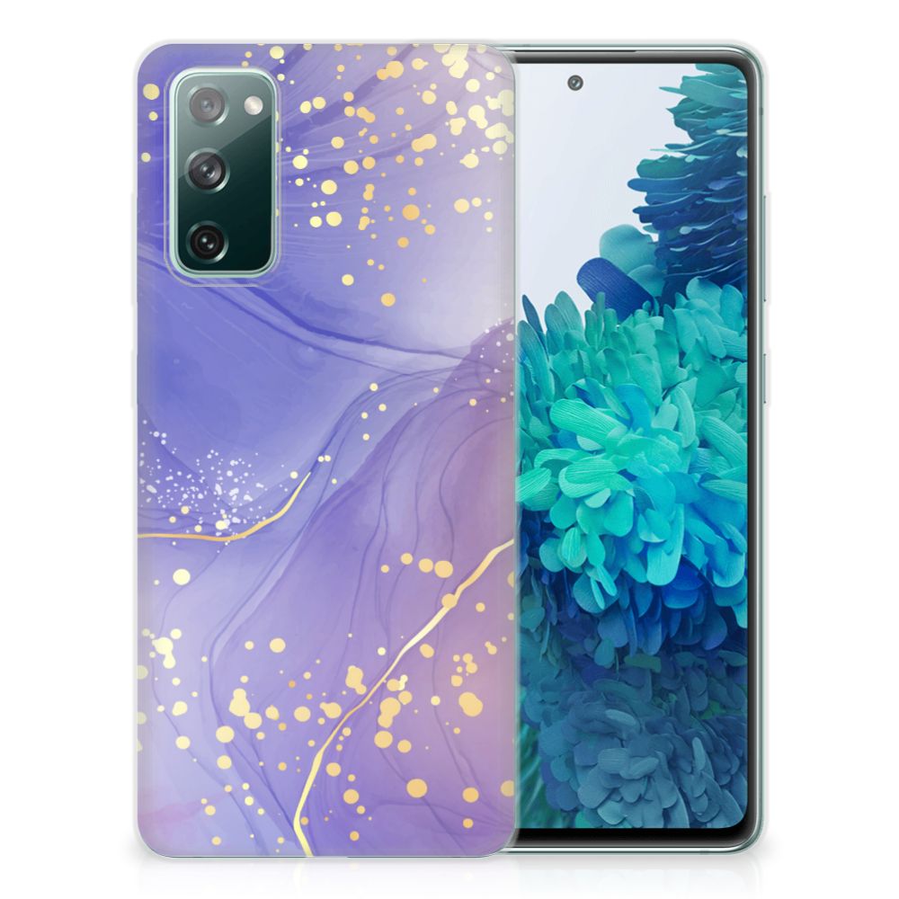 Samsung Galaxy S20 FE Hoesje maken voor Samsung Galaxy S20 FE Watercolor Paars aanzicht