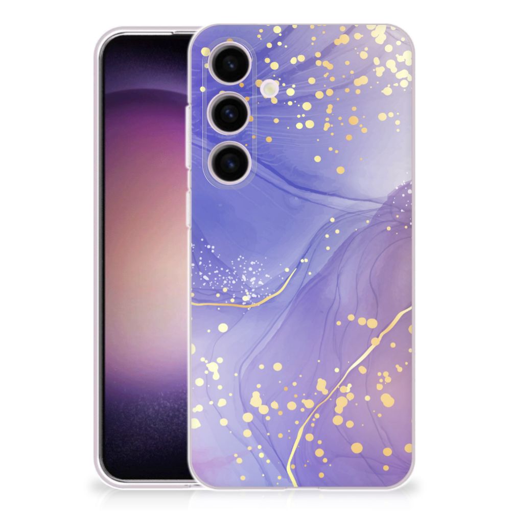 Hoesje maken voor Samsung Galaxy S24 Watercolor Paars B2C Telecom