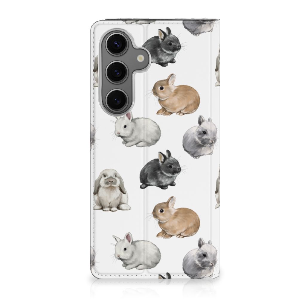 Samsung Galaxy S24FE hoesje maken konijntjes voorkant