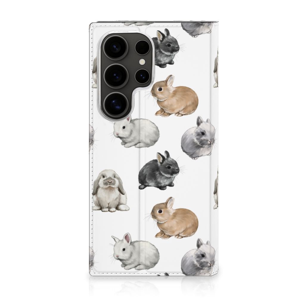 Samsung Galaxy S25 Ultra Hoesje maken Konijntjes voorkant