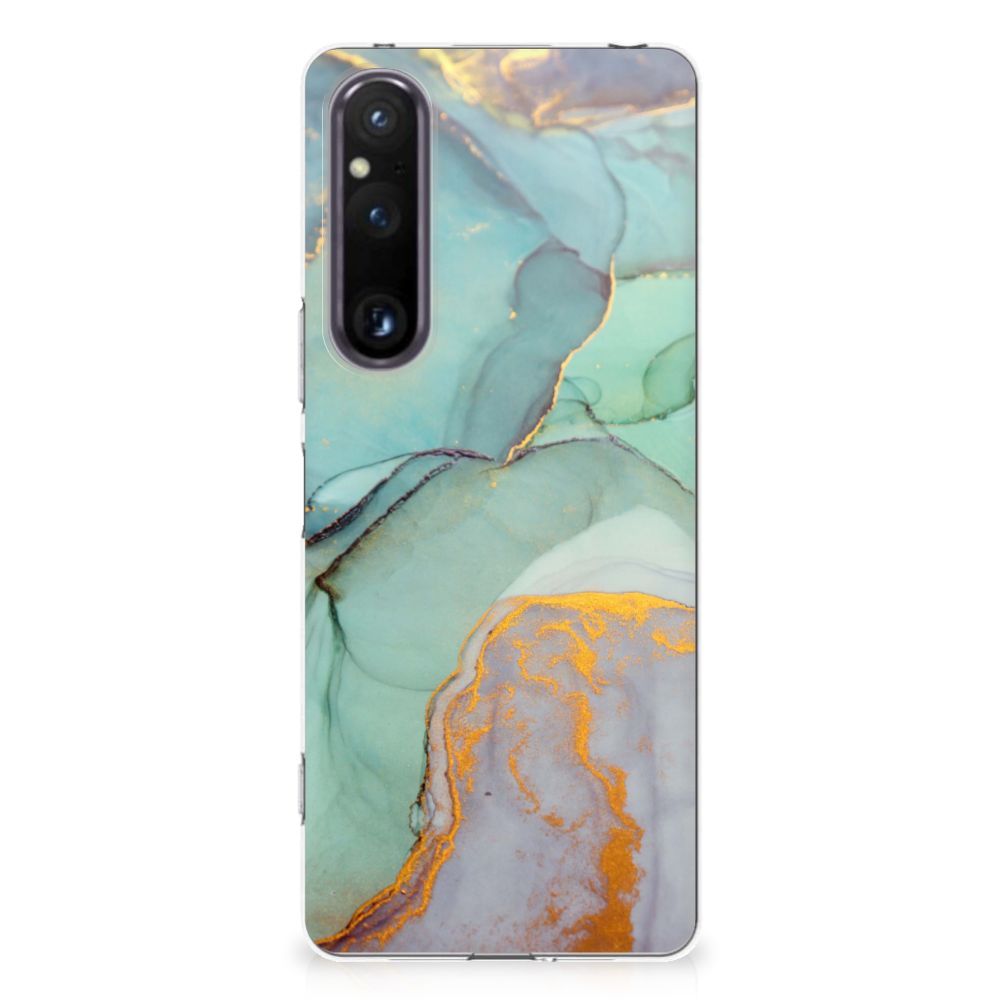 Sony Xperia 1 V hoesje maken Watercolor Mix achterkant