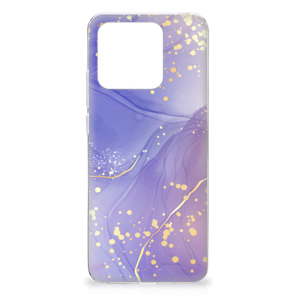Xiaomi Redmi 10C Hoesje maken voor Xiaomi Redmi 10C Watercolor Paars achterkant