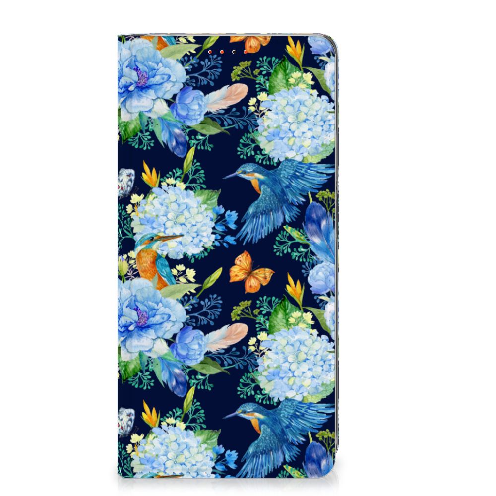 Xiaomi Redmi Note 12 Pro Plus hoesje maken IJsvogel bloemen design voorzijde