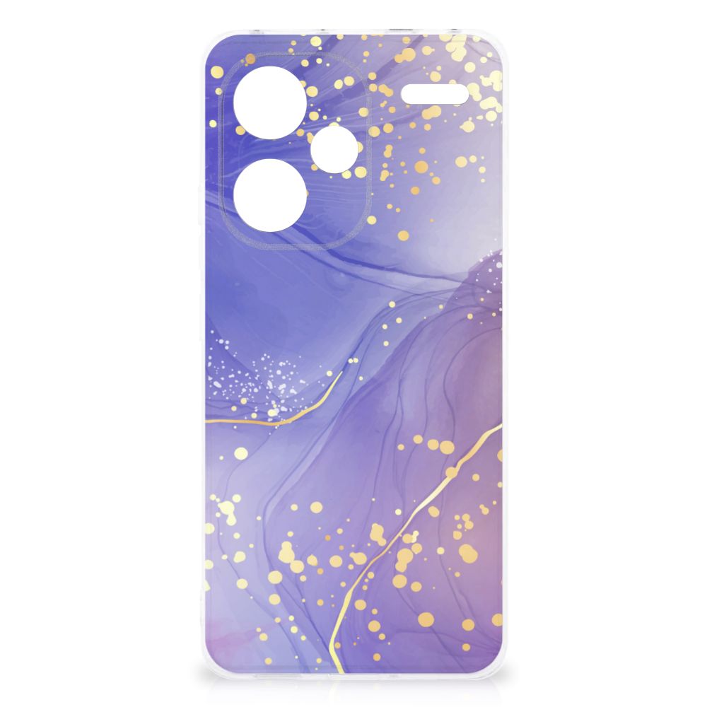 Xiaomi Redmi Note 13 Pro Plus Hoesje maken voor Xiaomi Redmi Note 13 Pro Plus Watercolor Paars achteraanzicht