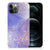 Hoesje maken voor iPhone 12 Pro Max Watercolor Paars met stijlvolle paarse en gouden accenten.