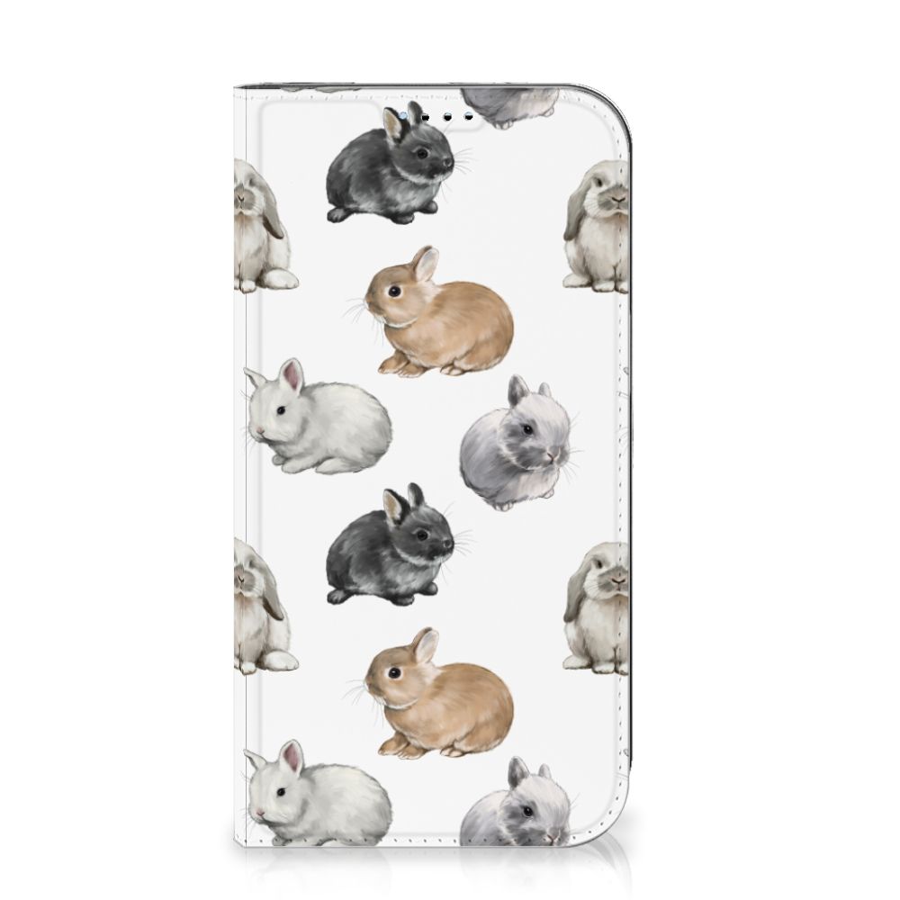 Hoesje maken voor iPhone 15 Konijntjes met schattige konijnen in diverse kleuren đ.