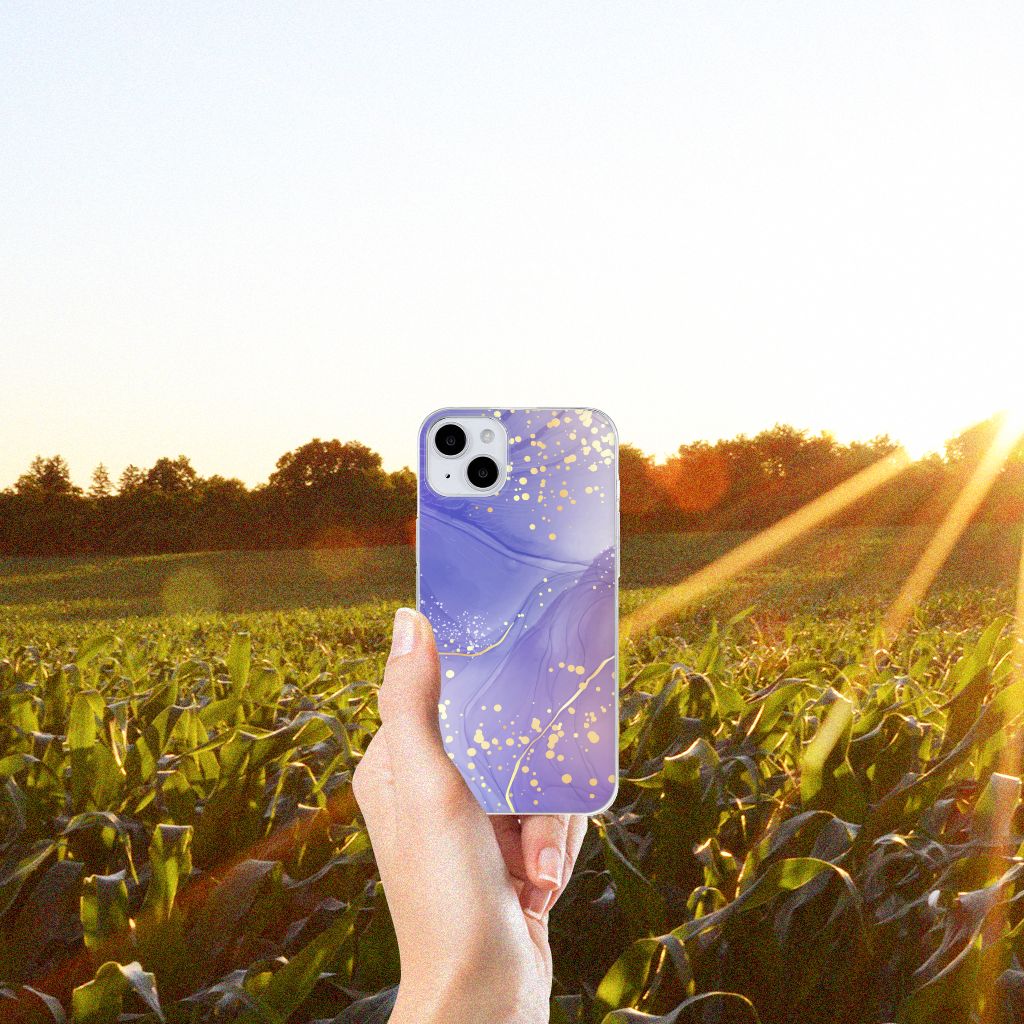 Hoesje maken voor iPhone 15 Watercolor Paars B2C Telecom