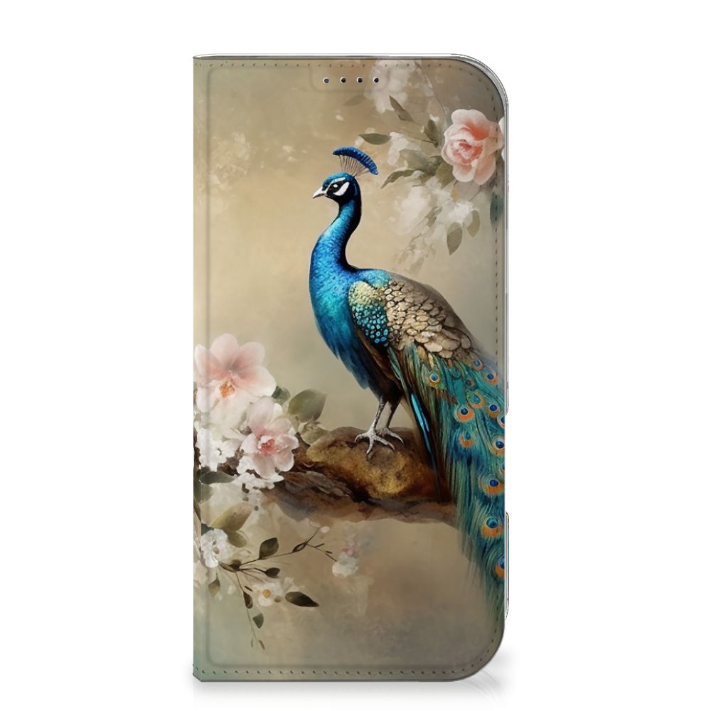 iPhone 16 Pro Max Hoesje maken voor iPhone 16 Pro Max Vintage Pauwen voorkant