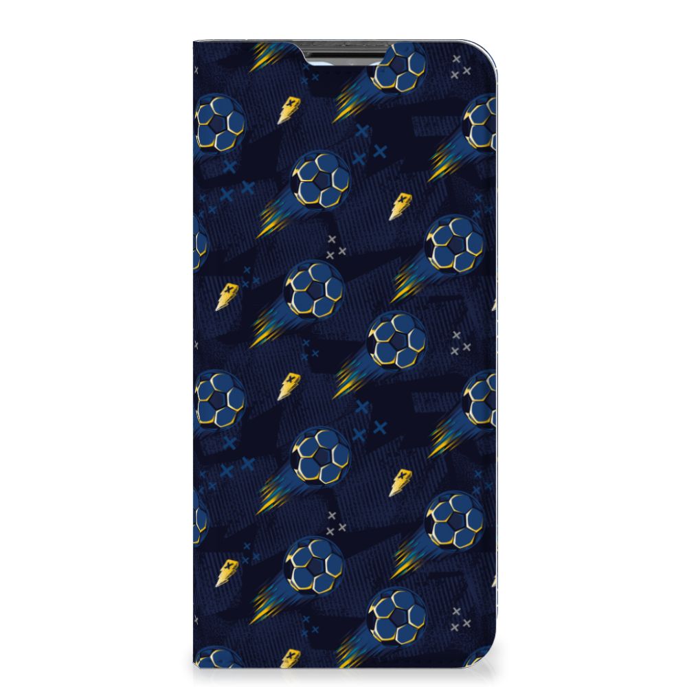 Hoesje met Magneet voor OPPO A54s | A16 | A16s Voetbal design voetbal aanzicht