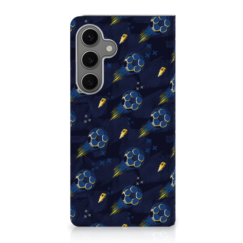 Samsung Galaxy S25 Plus Hoesje met Magneet Voetbal design voorkant