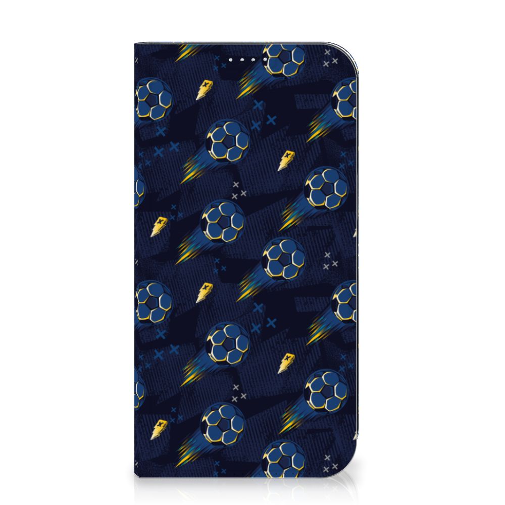 Hoesje met Magneet voor iPhone 15 Plus Voetbal met kleurrijk voetbalpatroon âŊ.