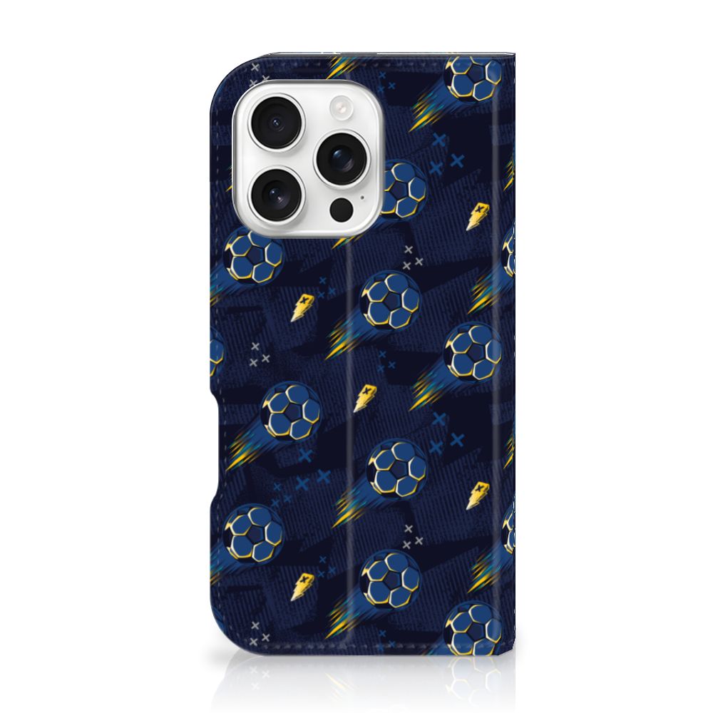 iPhone 16 Pro Hoesje met Magneet voor iPhone 16 Pro Voetbal aanzicht