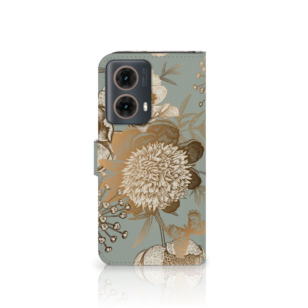 Motorola Moto G85 Hoesje voor Motorola Moto G85 Vintage Bird Flowers aanzicht