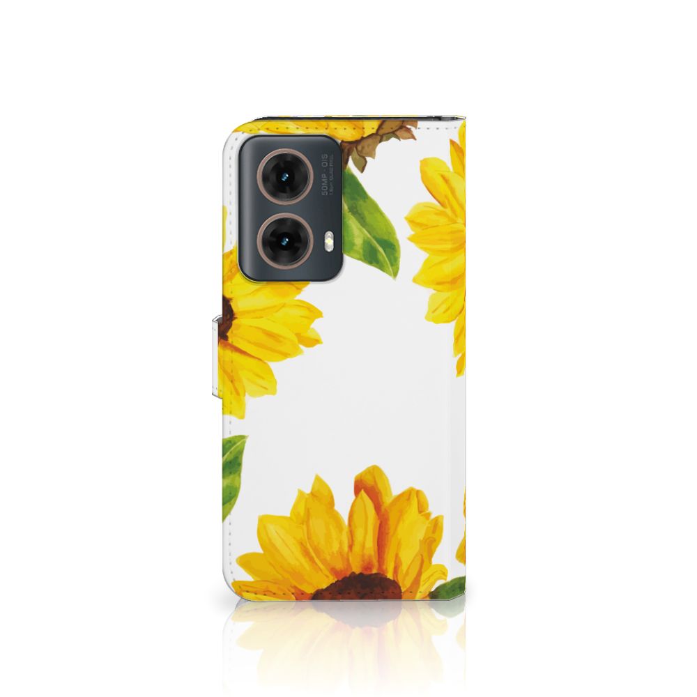 Motorola Moto G85 hoesje voor Motorola Moto G85 Zonnebloemen voorkant