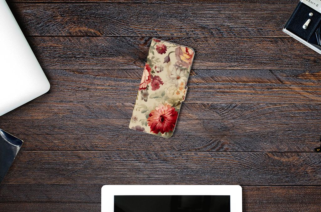 Hoesje voor Nokia C32 Bloemen design bloemen bovenaanzicht