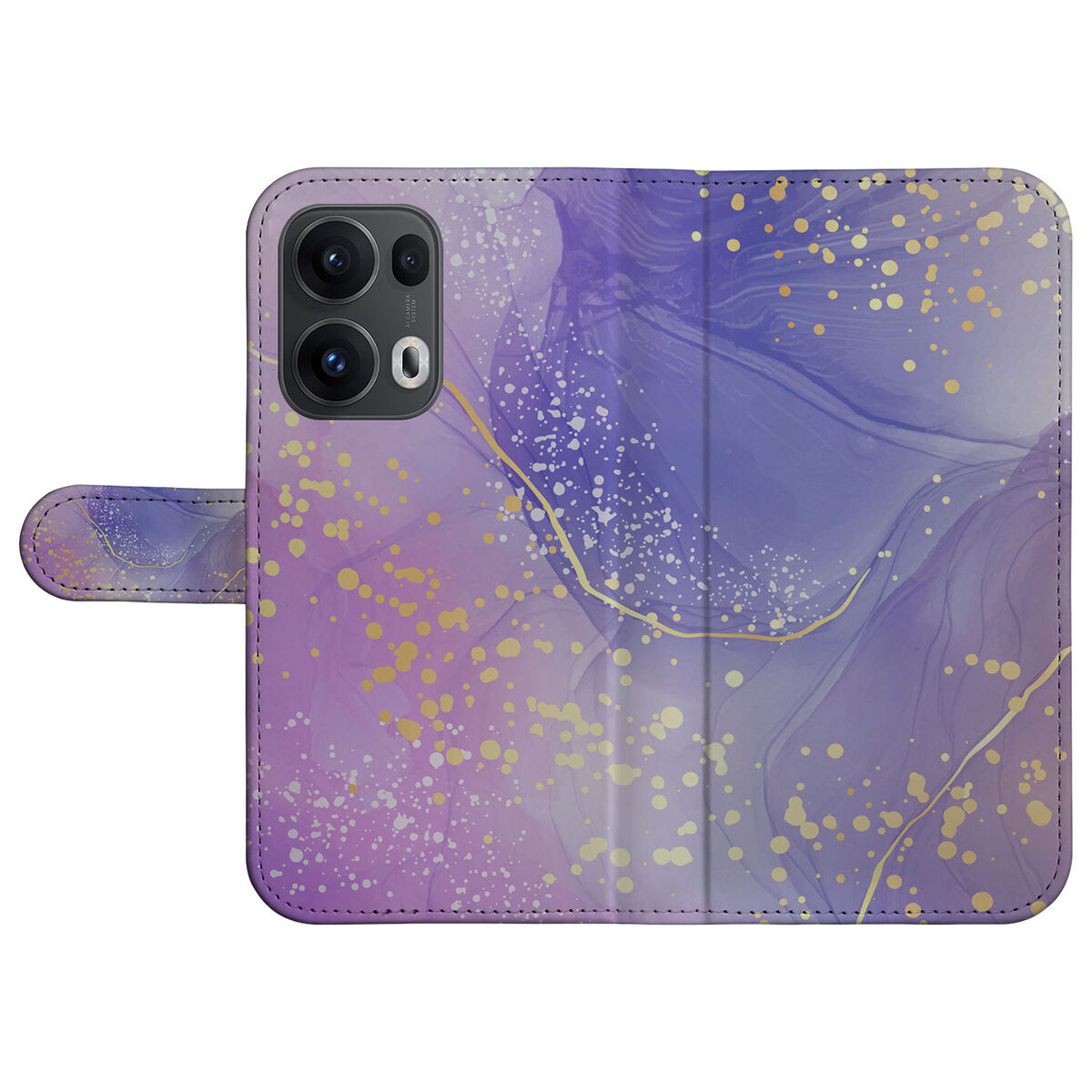 OPPO Reno 13 Pro hoesje Watercolor Paars aanzicht