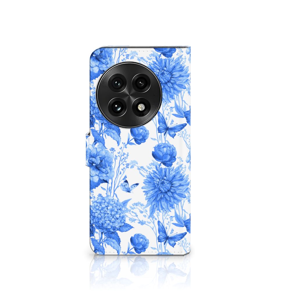 OnePlus 13 Hoesje voor OnePlus 13 Flowers Blue ontwerp bloemen aanzicht