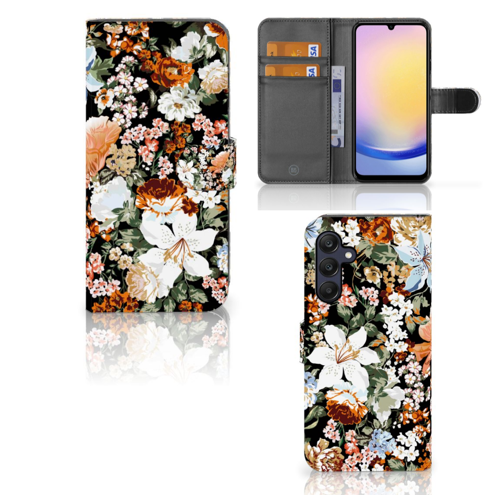 Hoesje voor Samsung Galaxy A25 Dark Flowers