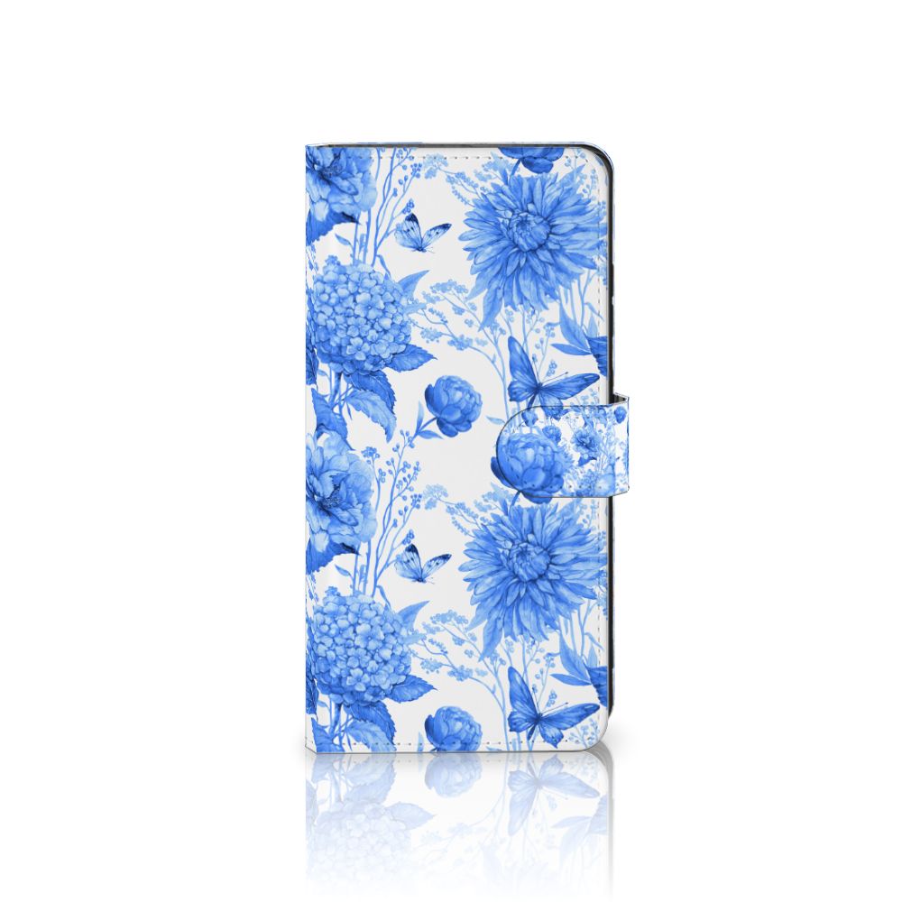 Samsung Galaxy S25 Ultra Hoesje Flowers Blue vooraanzicht