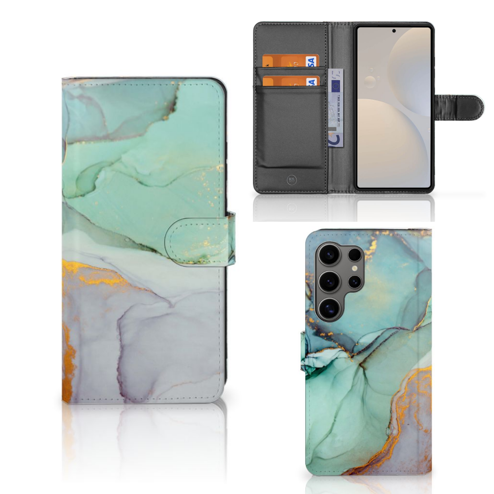 Samsung Galaxy S25 Ultra hoesje Watercolor Mix voorzijde achterkant binnenkant