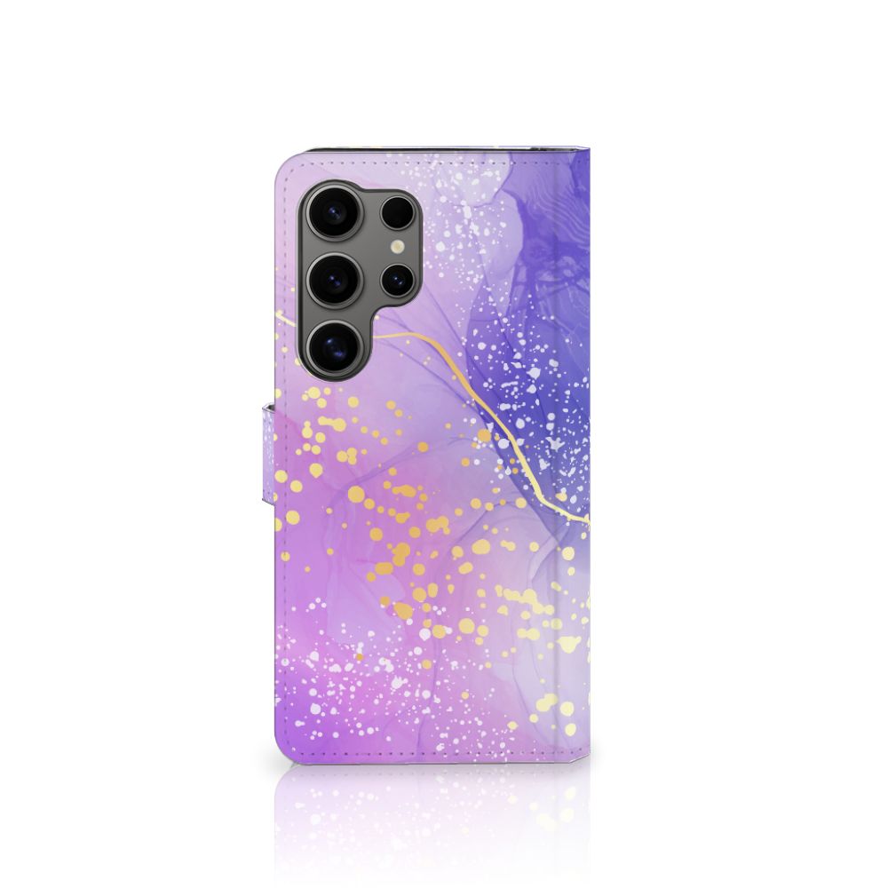 Samsung Galaxy S25 Ultra hoesje Watercolor Paars voorkant