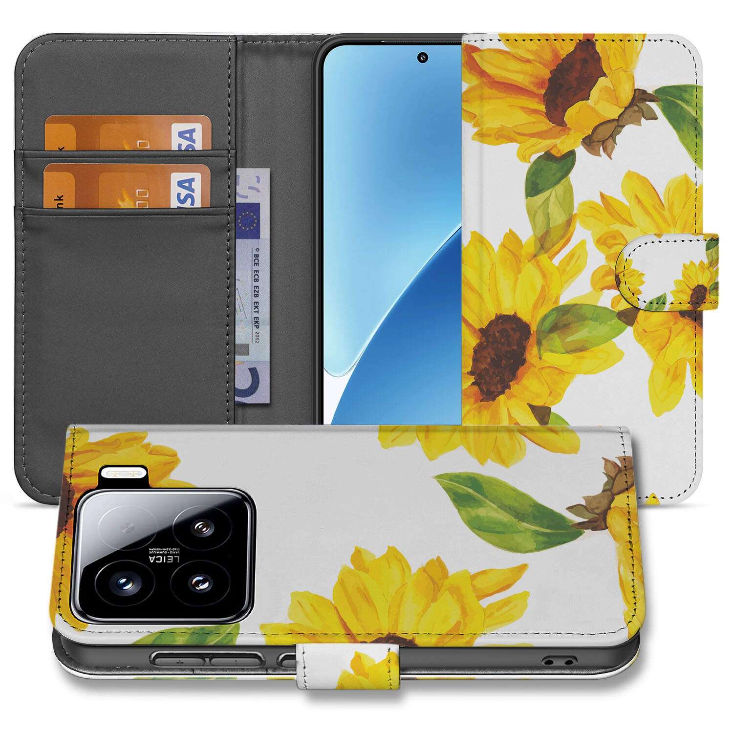 Xiaomi 15 hoesje voor Xiaomi 15 Zonnebloemen design voorkant achterzijde