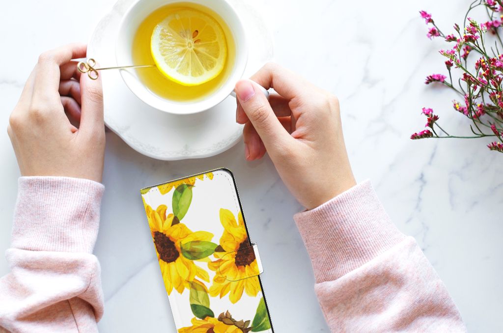 Hoesje voor Xiaomi Redmi Note 12 4G Zonnebloemen zonnebloemen design bovenaanzicht