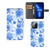 iPhone 13 Pro Max Hoesje voor iPhone 13 Pro Max Flowers Blue bloemen design voorkant achterkant
