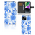 iPhone 15 hoesje voor iPhone 15 Flowers Blue bloemen design voorkant achterzijde
