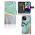 Hoesje voor iPhone 15 Watercolor Mix met een prachtig kleurverloop en ruimte voor drie pasjes.
