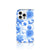 iPhone 16 Pro hoesje voor iPhone 16 Pro Flowers Blue bloemen blauw aanzicht