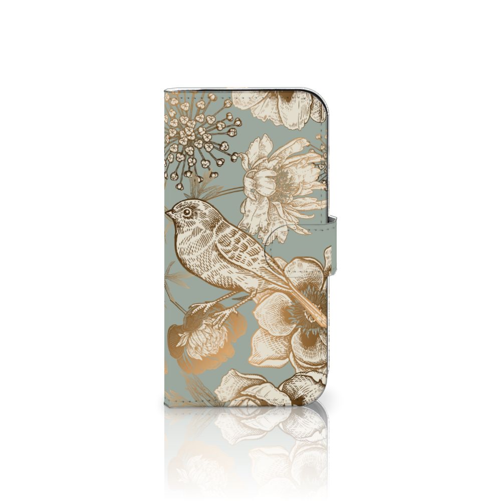 iPhone 16 Pro Hoesje Vintage Bird Flowers aanzicht
