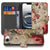 Hoesje voor iPhone 16e Bloemen bloemen hoesje voorzijde en achterzijde met pasjeshouder