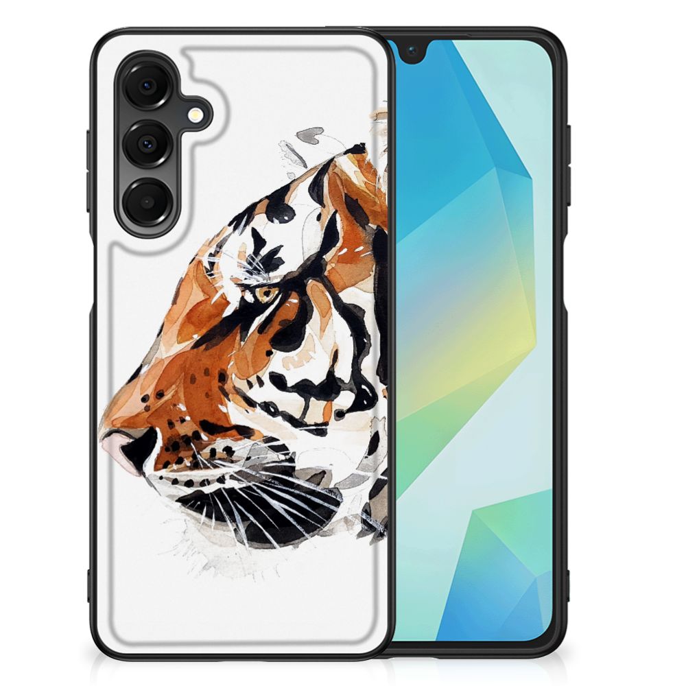 Samsung Galaxy A16 Kleurrijke Telefoonhoesje Watercolor Tiger voorkant