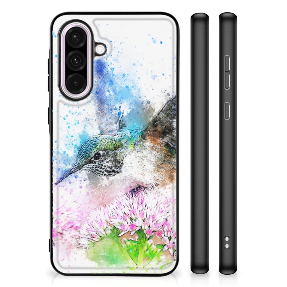 Samsung Galaxy A56 Kleurrijke Telefoonhoesje Vogel Watercoloring voorkant zijkant