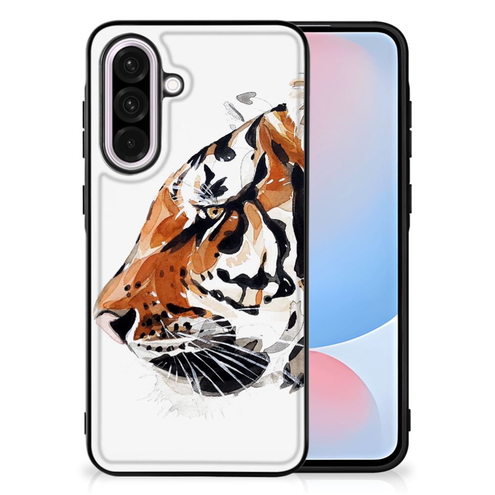 Samsung Galaxy A56 Kleurrijke Telefoonhoesje Watercolor Tiger aanzicht
