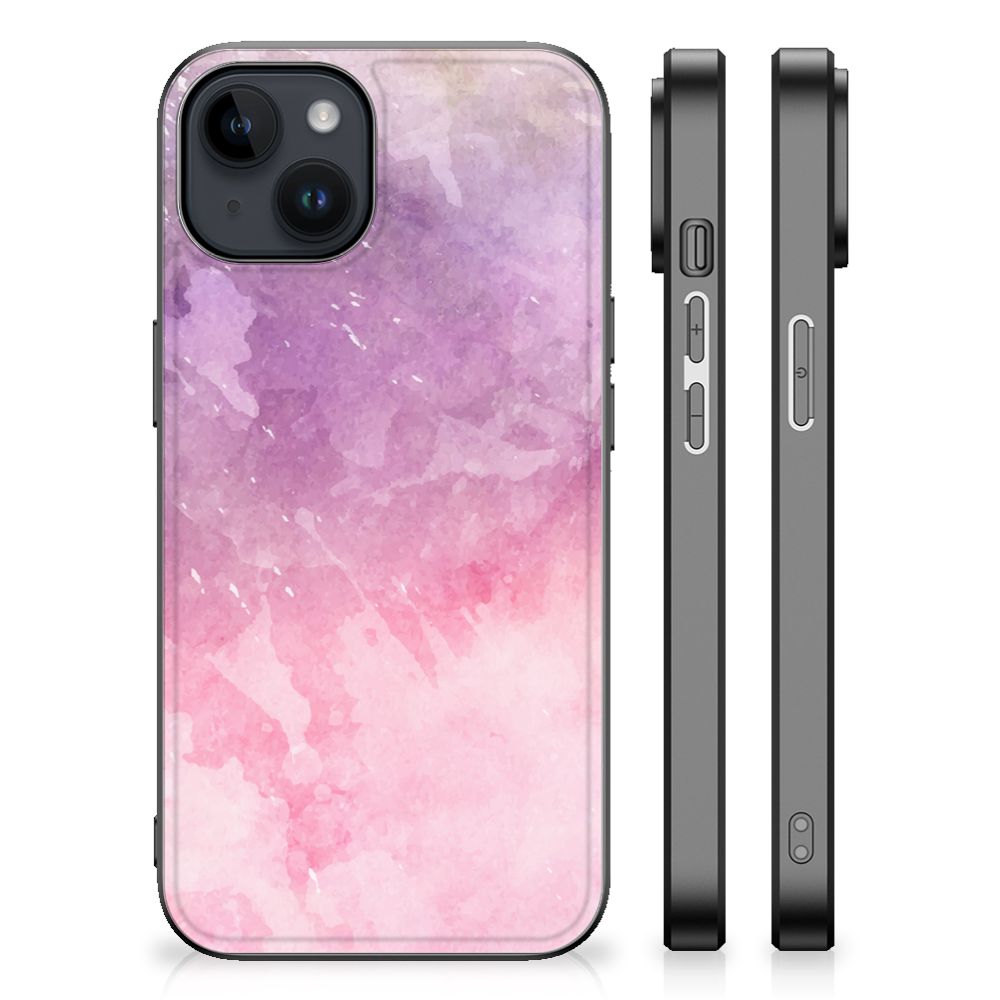 Kleurrijke Telefoonhoesje iPhone 15 Plus Pink Purple Paint B2C Telecom