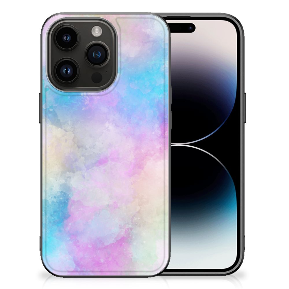 Apple iPhone 15 Pro Kleurrijke Telefoonhoesje Watercolor Light achterzijde