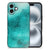 Apple iPhone 16 Kleurrijke Telefoonhoesje Painting Blue achterkant turquoise design