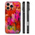 Apple iPhone 16 Pro Kleurrijke Telefoonhoesje Tulips voorkant zijkant