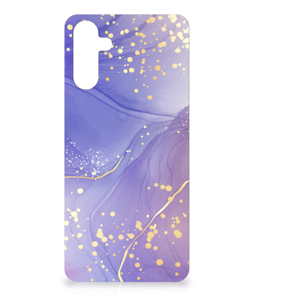 Samsung Galaxy A13 5G A04s Kleurrijke Telefoonhoesje Watercolor Paars voorkant