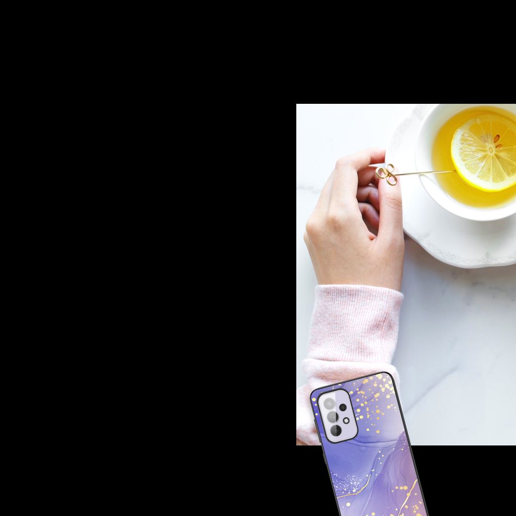 Kleurrijke Telefoonhoesje voor Samsung Galaxy A33 5G Watercolor Paars B2C Telecom