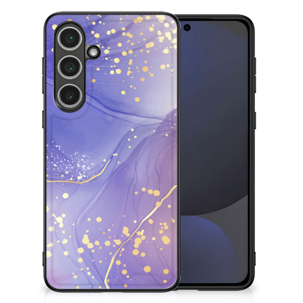Samsung Galaxy S24 FE Kleurrijke Telefoonhoesje voor Samsung Galaxy S24 FE Watercolor Paars achteraanzicht