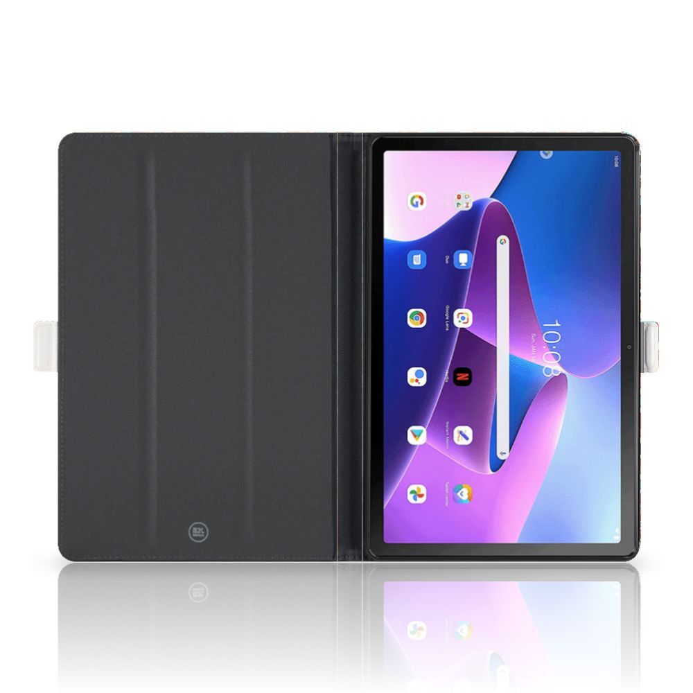 Lenovo Tab M10 Plus 3rd Gen 10.6 inch Hoes Retro open voorkant