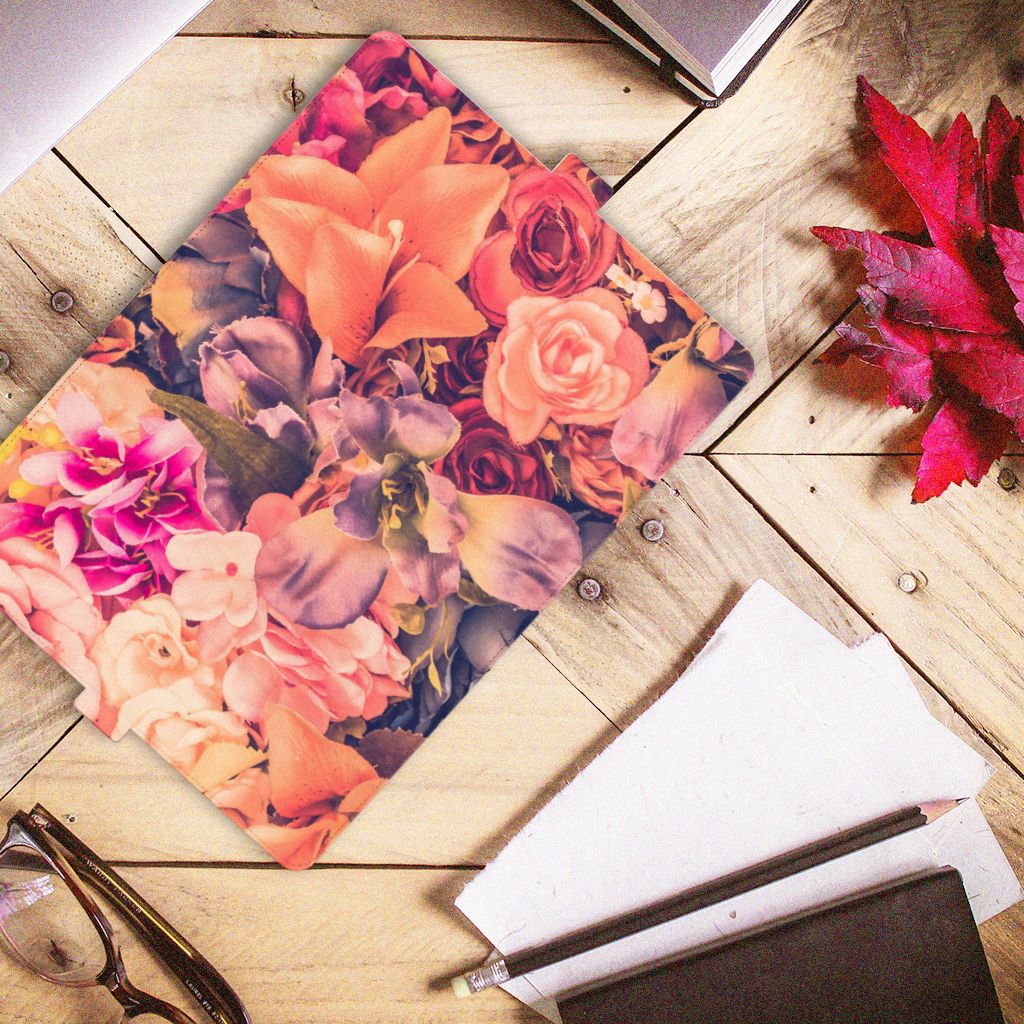 Lenovo Tab M10 Plus 3rd Gen 10.6 inch Tablet Cover Bosje Bloemen bloemen design bovenaanzicht