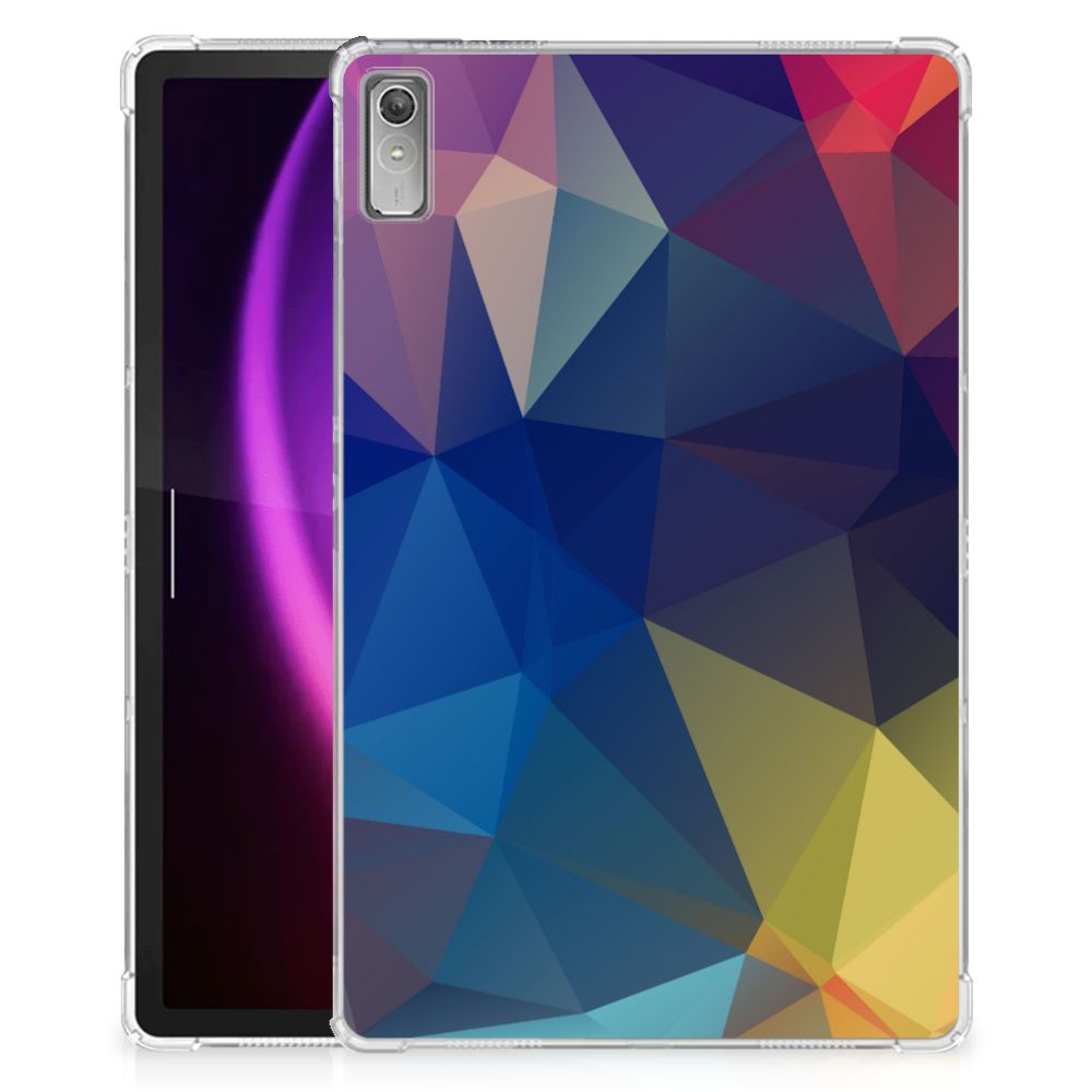 Lenovo Tab P11 Gen 2 Back Cover Polygon Dark abstract design kleurrijk