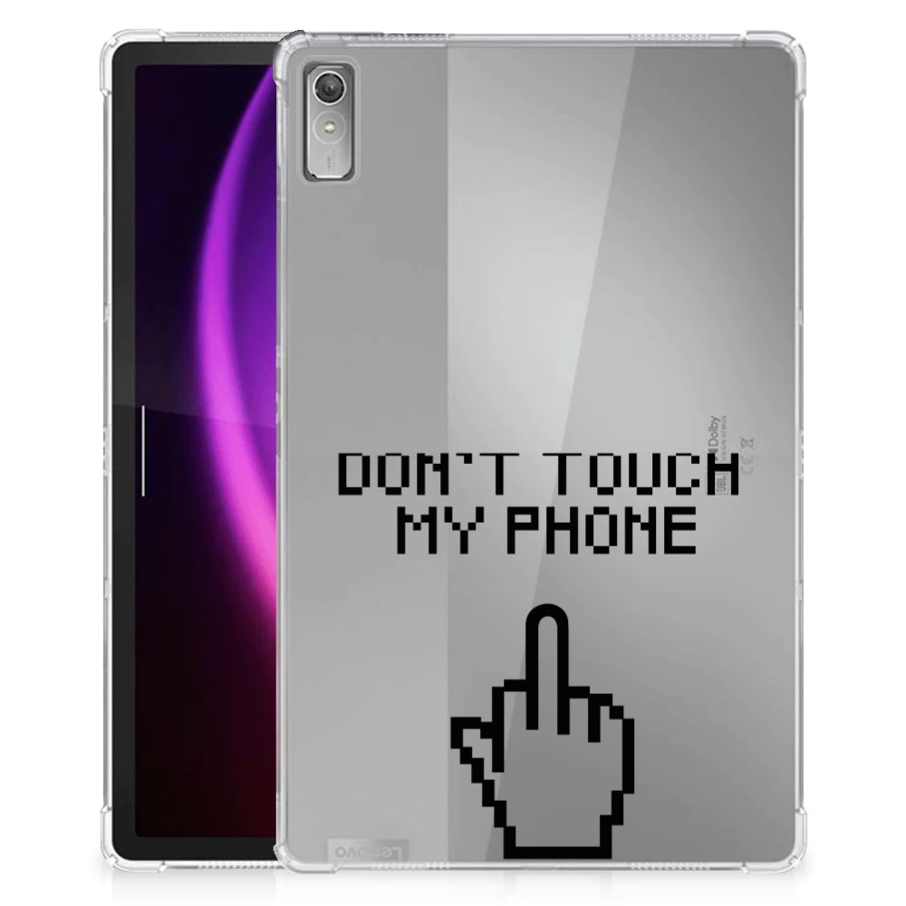 Lenovo Tab P11 Gen 2 Print Case Finger Don't Touch My Phone vooraanzicht
