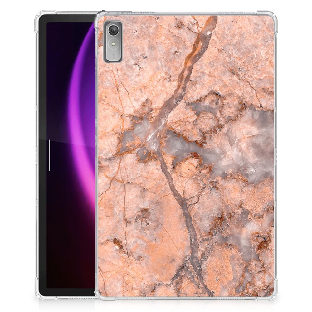 Lenovo Tab P11 Gen 2 Tablet Back Cover Marmer Oranje design marmer achterkant