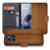 Motorola Moto G86 Bookcase Hoesje Donker Hout Detail Binnenkant Pasjes.